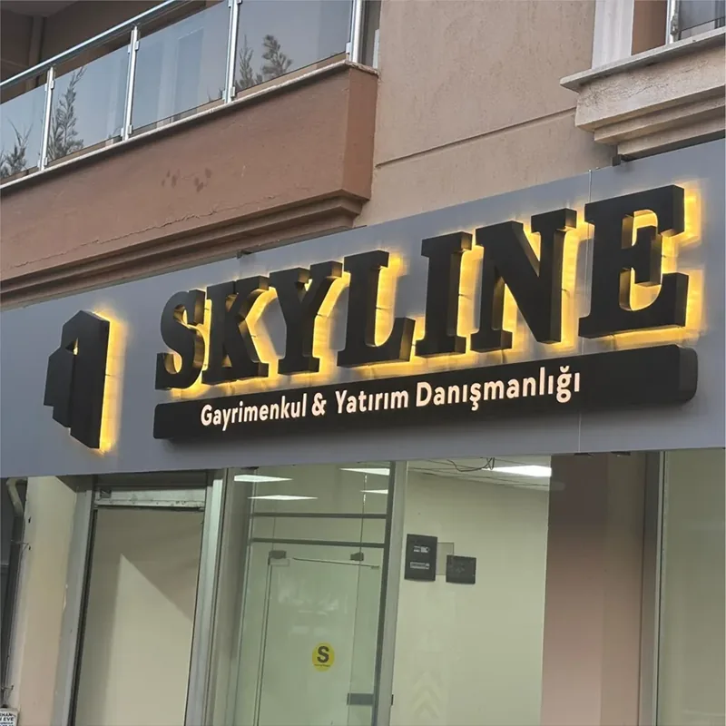 Gayrimenkul ofisi tabelası: Alüminyum kutu harf