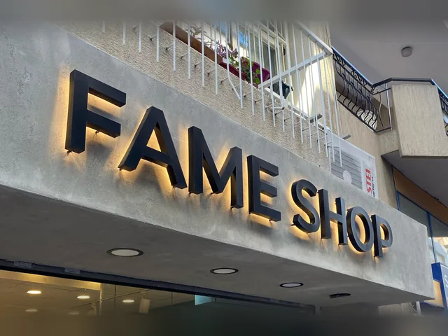 İzmir'de alüminyum kutu harf tabela: Fame Shop