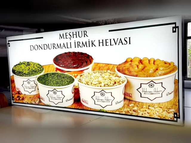 İzmir lightbox tabela — baskılı ışıklı pano